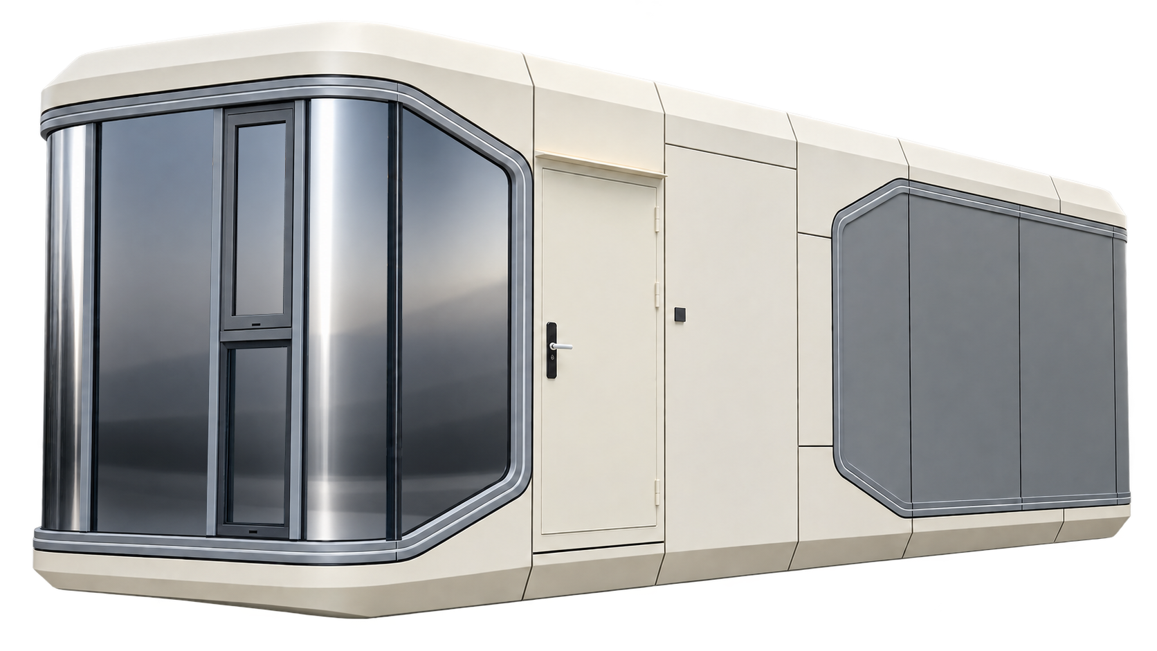 Rounded golf simulator space capsule