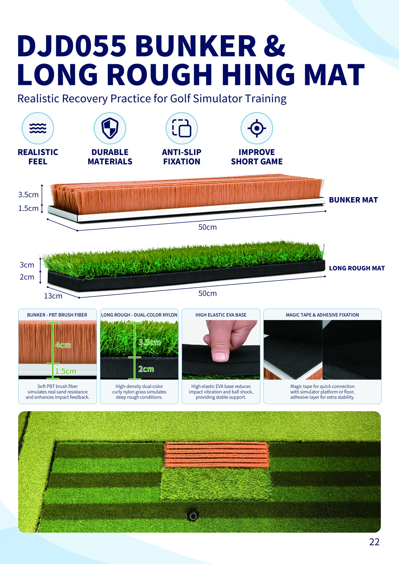 DJD055 bunker and long-rough inserts in supplied product sheet