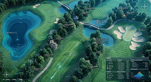 PGM course terrain modeling with contours and landscape detail