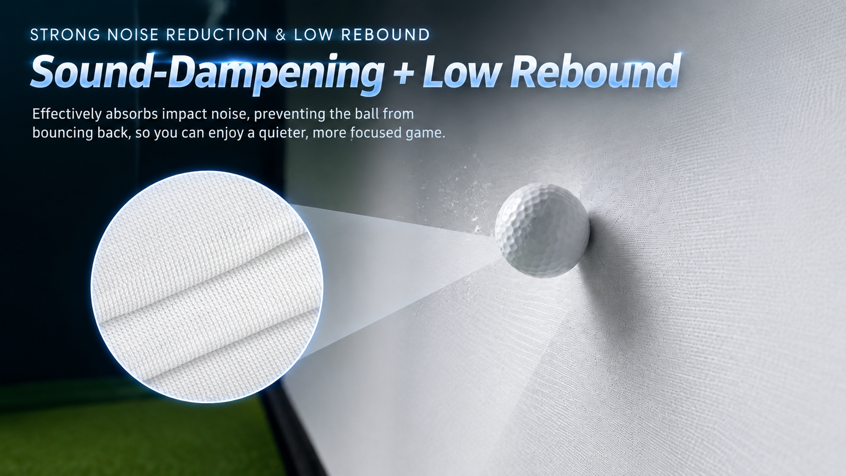 Impact screen fabric, double layers and mounting eyelets